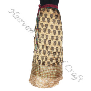 Rajasthani หลากหลายสีกระโปรงผ้าไหมยาววิเศษสไตล์โบฮีเมียนหลากสีสวมใส่สบายแฟชั่นสไตล์ฮิปปี้ - Product Image 1