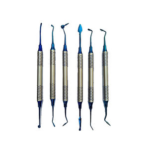 Ensemble d'instruments de remplissage en composite dentaire de haute qualité ensemble de 6 instruments chirurgicaux dentaires à poignée bleue par Lore - Product Image 2
