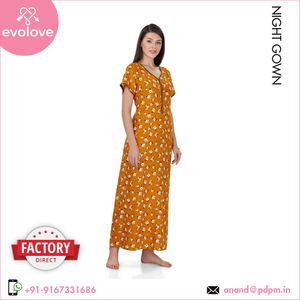 Enorme venta de la mejor calidad Lavado a máquina Tela de popelina suave y cómoda 100% Algodón Hecho Vestido de noche para mujer-Pida ahora - Product Image 3