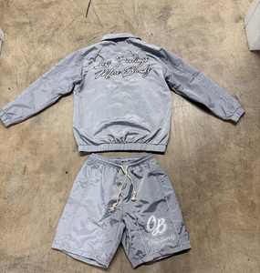 Ensemble coupe-vent en nylon léger personnalisé pour hommes veste coupe-vent short en nylon avec logo personnalisé survêtement coupe-vent - Product Image 2