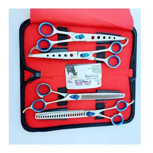 Kit de Tijeras Profesionales para Peluquería Canina de Color Personalizado, Juego de Tijeras Curvas de Adelgazamiento, Acero Inoxidable Antiestático con Punta Lisa Satinsky - Product Image 4