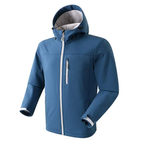 Chaquetas Softshell ligeras personalizadas para exteriores, chaqueta táctica transpirable a prueba de viento para hombre con cremallera completa y diseño de bolsillo - Product Image 1