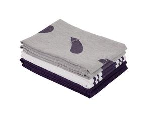 100% Cotton Jacquard Kitchen <b>Towel</b> Set - Violet - Product Image 3