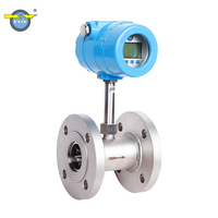 Medidor de Flujo Tipo Turbina de Acero Inoxidable con Pantalla Digital 4-20mA RS485 Modbus para Líquidos de Baja Viscosidad, Agua, Diésel
