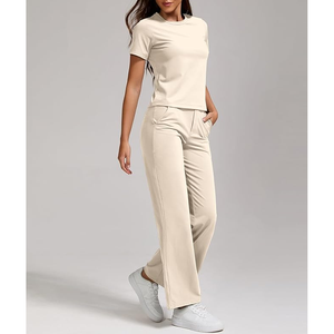 Sudadera holgada de rizo francés para mujer con bolsillos laterales Patrón sólido de tendencia para la técnica bordada de Primavera/Verano - Product Image 2