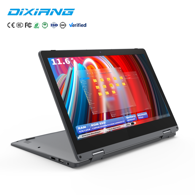 Factory Wholesale OEM Intel N3350 11.6" Panel Yoga 360 Touch Laptop 256GB SSD 8GB RAM Win11 Business Home & Student Use AU Plug