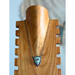 Collar de Barra de Plata de Ley y Turquesa Natural Dry Creek Jameson Garcia con Tecnología de Incrustación en Bisel - Product Image 1