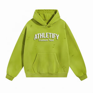 Sweat-shirt décontracté pour homme, design déchiré, impression numérique, coupe ample, pour streetwear, mode, confort quotidien - Product Image 1