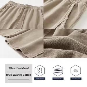 Custom Elastic Waist Stacked Wide Leg French Terry <b>Track</b> <b>Pants</b> Jogging Sweatpants for Men Flare Straight Leg Baggy Waterproof - Product Image 3