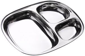 Thalis en acier ensemble de thalis en acier stl compartiment en acier inoxydable thali plateau de nourriture thali plats en acier inoxydable royaume-uni thali plaque tache - Product Image 5