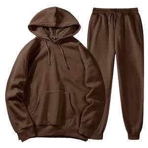 Ensemble de survêtement en polaire pour homme de qualité supérieure, sweat-shirt à capuche et pantalon de jogging, logo personnalisé, vêtements de sport chauds d'hiver, vêtements de sport décontractés - Product Image 1