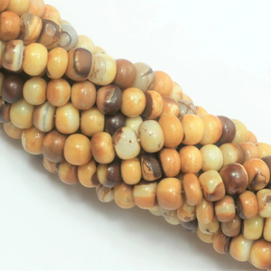 Magnifiques perles d'opale jaune moutarde lisses en forme de rondelle, 7-9 mm, opale jaune moutarde, perles simples, qualité AAA, bijoux - Product Image 5