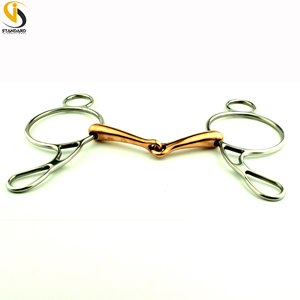 Bocado de Tres Anillos de Alta Calidad, Sólido, Articulado y Cómodo para Caballos, de Acero Inoxidable Plateado, Transpirable y Personalizable - Product Image 6