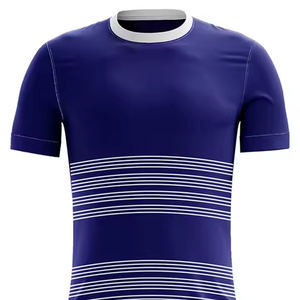 Meilleur 100% Polyester léger respirant nom d'équipe personnalisé maillot d'uniforme de football unisexe couleur unie séchage rapide - Product Image 3