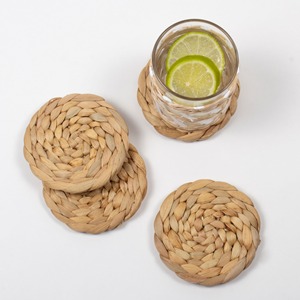 Posavasos artesanales de jacinto de agua, muy vendidos, posavasos naturales, accesorios para la mesa de cocina y comedor. - Product Image 4