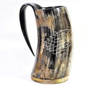 Taza vikinga hecha a mano Taza de cerámica de cuerno real segura y duradera fabricante indio exportación al por mayor - Product Image 2