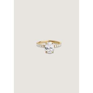 Aime <b>Ring</b> Rhodium Plated Gemstone <b>Ring</b> with Oval Cut Garnet Amethyst Agate <b>Quartz</b> Zircon Inlay for Engagement Jewelry Type Cut - Product Image 1