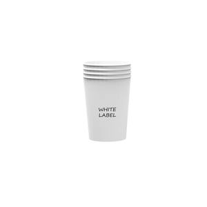 Vasos de papel biodegradables desechables compostables Vesuvio con etiqueta personalizada, bolsa de 50 uds, logotipo personalizable 100% ecológico - Product Image 1