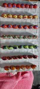 Perles de verre faites sur mesure à partir de la taille 6 mm avec de multiples motifs multicolores pour la revente par les magasins de perles dans différentes formes. - Product Image 6