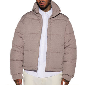 Chaqueta acolchada de algodón informal de moda sólida para hombre, Parka gruesa de invierno con capucha cálida, prendas de vestir de lona para senderismo - Product Image 1