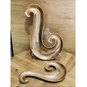 Bol à fruits décoratif en métal enduit bleu Vaisselle de mariage Bol à mélanger pour service de salade avec lot de 2 bol de serveur pour noix et biscuits - Product Image 2