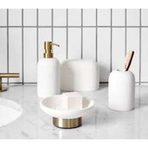 Ensemble de salle de bain en résine au look de pierre naturelle pour un décor écologique et durable - Product Image 6