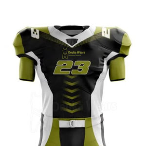 Uniformes de Fútbol Americano Profesionales de Tela de Poliéster y Elastano, Nombre/Número Personalizados, Sublimados, Protección UV - Product Image 3