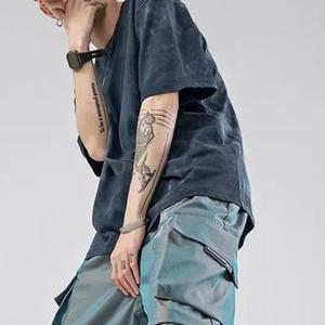 Chemises d'entraînement à manches courtes surdimensionnées Hipster chemises de sport en vrac basket-ball hip-hop Street Style T-Shirts pour hommes t-shirts - Product Image 5