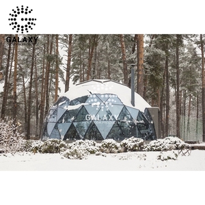 Tente dôme en verre avec base Igloo Grands dômes Bois Nid d'abeille Kit géodésique <span class=keywords><strong>Polycarbonate</strong></span> - Product Image 5