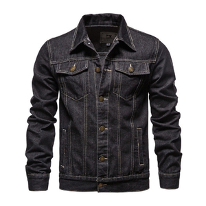 Veste en jean classique de style moderne pour homme, chemise ample rétro délavée - Product Image 4