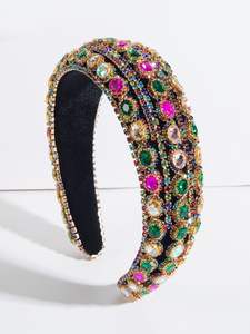 Wholesale SAMI HANDICRAFT Handmade Lightweight Fashion <b>Beaded</b> <b>Headbands</b> Customized Patches Sticker Knotted Seed Hairbands for - Product Image 2