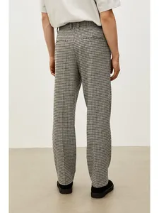 Qualité supérieure 2023 hommes décontracté flanelle pantalon pantalon printemps laine mélangée ample Plaid pantalon ODM - Product Image 6