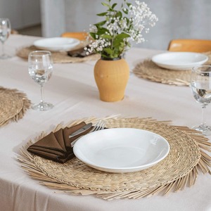 Napperon rond jonc de mer Produits écologiques Fabriqué au Vietnam Napperon Décoration de table en gros - Product Image 5