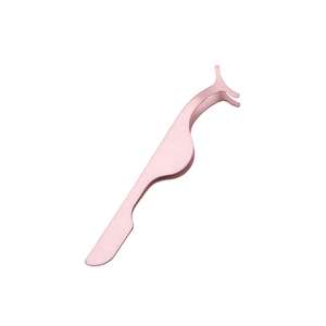 Stainless Steel <b>Eyelash</b> <b>Applicators</b> Tweezers Pink Color Coated Volume Tip <b>Eyelash</b> <b>Applicator</b> Clamps for Beauty Use - Product Image 1