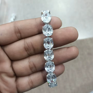 Joyería fina de cristal y Plata de Calidad AA, joyería fina, pulseras y brazaletes de cristal, pulsera de 8 pulgadas para mujer - Product Image 4