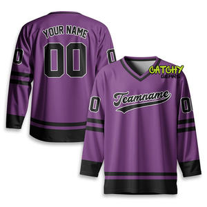 Maillot de Hockey sur Glace Sublimé Personnalisé 100% Polyester Séchage Rapide Unisexe Adulte Sans quantité minimale de commande Broderie - Product Image 3