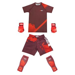 Kit Oficial GREEN HILL 'MAGMA' de MMA para Niños, Kimono de BJJ y Ropa de Boxeo/Artes Marciales, Lavado y Elástico - Product Image 1