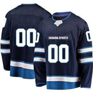 Diseña tu propio logotipo Camiseta de hockey sobre hielo de alta calidad al por mayor de la mejor calidad a la venta - Product Image 1