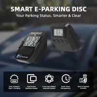 Disque de stationnement électronique à double écran LCD, alimenté par énergie solaire, charge Type-C, batterie 750 mAh, minuterie de stationnement numérique automatique, version européenne