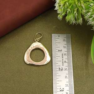 Geometric Open Circle Drop Earrings, Hammered Metal Statement Earrings, Modern <b>Fashion</b> <b>Jewelry</b> for Women - Product Image 4