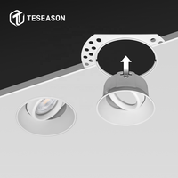 Support de downlight sans bordure à structure divisée TP012R1-CT - Aluminium moulé sous pression |   Coupe de 81-83 mm |   Compatible avec le module GU10 MR16