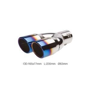 Terminale rotondo diametro 63mm a doppia inclinazione in acciaio inox - Product Image 1