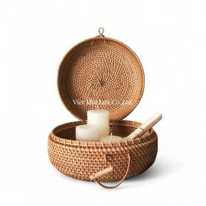 Sustainable Handmade Rattan <b>Storage</b> <b>Box</b> Produced From Natural Rattan <b>For</b> Home <b>Storage</b> And <b>Decorative</b> Purpose - Product Image 2