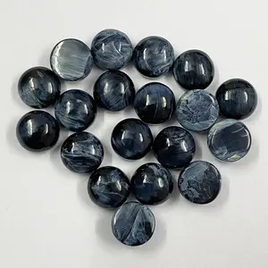 أفضل جودة مجوهرات ديي 10-أحجار كريمة سائبة طبيعية زرقاء من الشركة المصنعة كبائن مستديرة الشكل للبيع