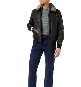 Veste d'hiver en cuir véritable pour homme personnalisable avec col montant en toile de coton, logo frontal, caractéristiques respirantes et coupe-vent - Product Image 3