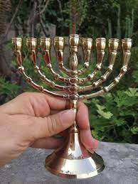 Elegant Finish Brass Menorah Candle Holder Hanukkah Candle Stand Jewish <b>Lamp</b> Decorative Home Accent - Product Image 6