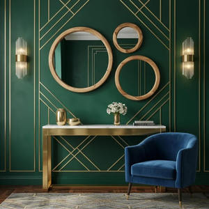 Miroir mural en bois exclusif, best-seller, pour la décoration intérieure design, créant une pièce murale sophistiquée et artistique - Product Image 3