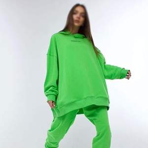 100% coton Tech polaire Wome survêtement uni surdimensionné deux pièces de haute qualité pour les femmes Anti-boulochage respirant sweats à capuche pour femme - Product Image 3