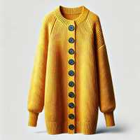 Color faith Plaid Chic Cardigans Button Puff Sleeve Karierte übergroße Damen pullover Winter Spring Sweater Tops