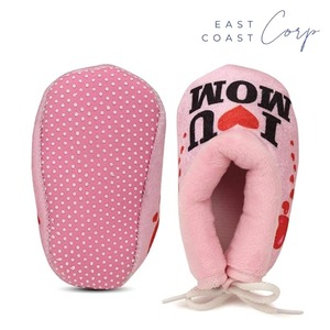 Bottes à base souple à imprimé coeur pour bébés filles et garçons - Product Image 1